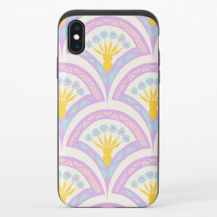 Pastel colored shell pattern iPhone XS slider case