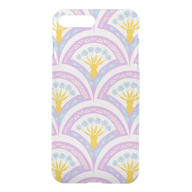 Pastel colored shell pattern uncommon iPhone case (Back)