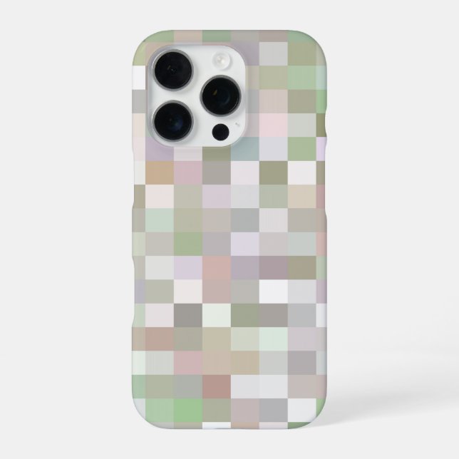 Pastel Colored Square Pattern Iphone Case (Back)