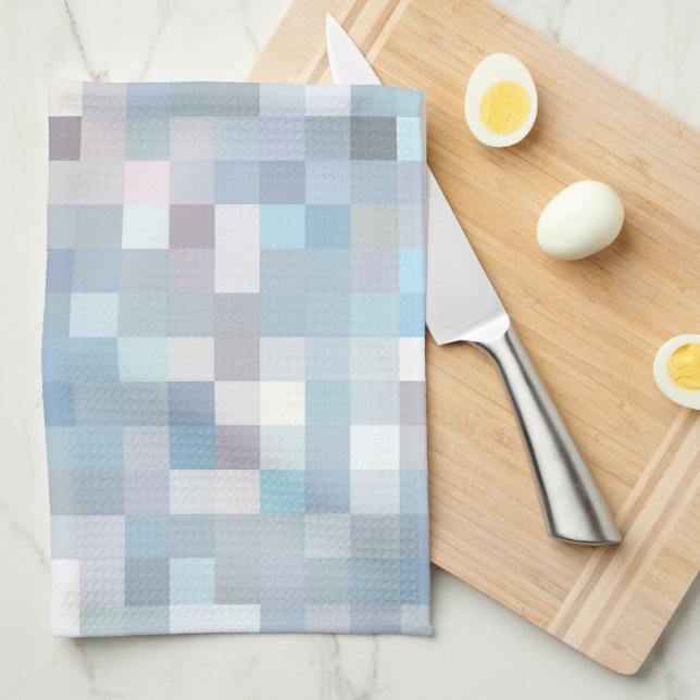Pastel Colored Square Pattern Kitchen Towel (Quarter Fold)