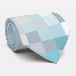Pastel Colored Square Pattern Neck Tie