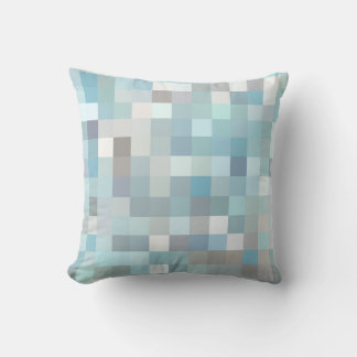 Pastel Colored Square Pattern Throw Pillow