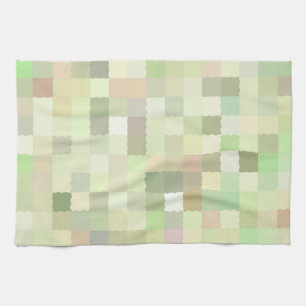 Pastel Colored Squares Kitchen Towel