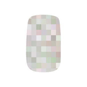 Pastel Colored Squares Minx Nail Art