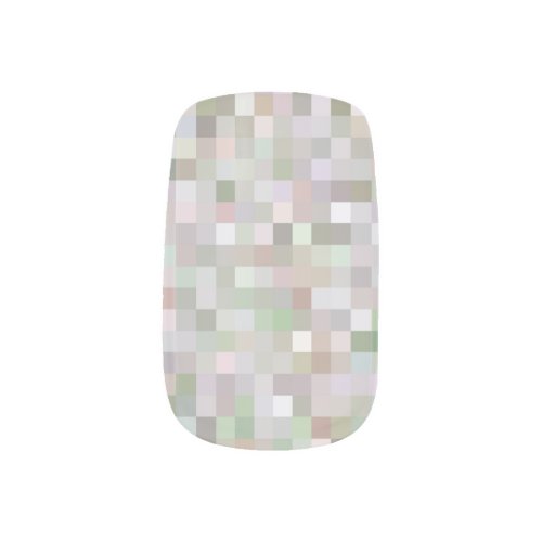 Pastel Colored Squares  Minx Nail Art
