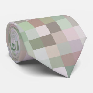 Pastel Colored Squares Neck Tie