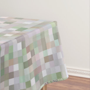 Pastel Colored Squares Tablecloth