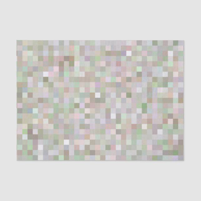 Pastel Colored Squares  Tissue Paper (Front)