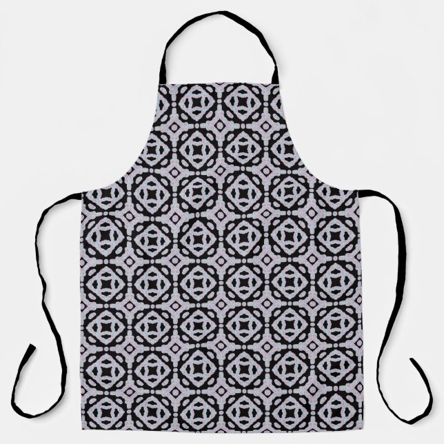 Pastel Colored Squiggly Discs Symmetrical Pattern Apron (Front)
