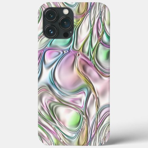 Pastel Colored Stylish Abstract Art Swirl Pattern iPhone 13 Pro Max Case
