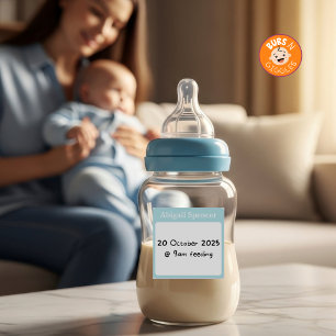 Pastel-Colored Waterproof Baby Bottle Name Labels