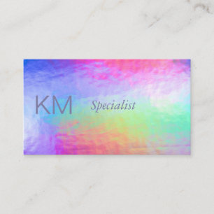 Pastel Colorful Background Rainbow Stylish Business Card
