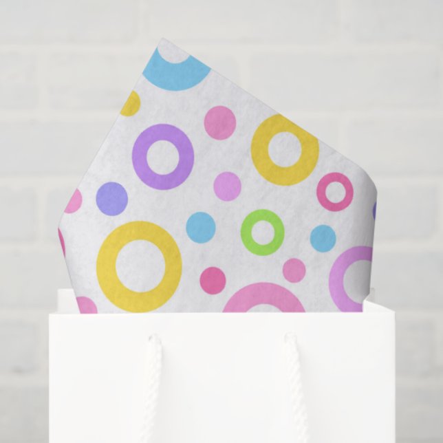 Pastel Colorful Circles  Tissue Paper (Gift Bag)