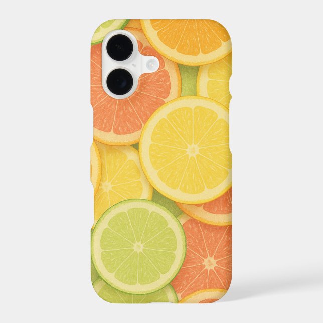 Pastel Colorful Citrus Slice Pattern Case-Mate iPhone Case (Back)