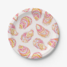 Pastel Colorful Coastal Oyster Shells