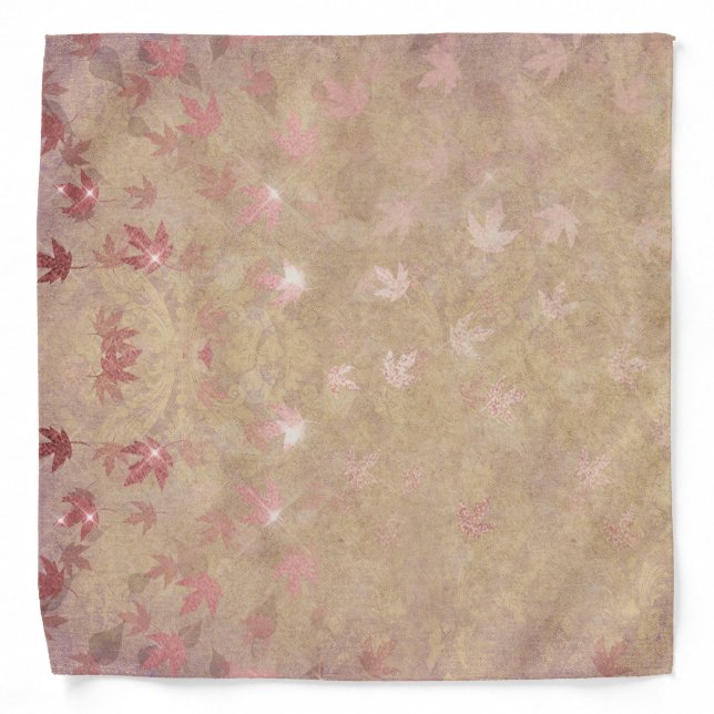 Pastel Colorful Leaves Bandana (Front)