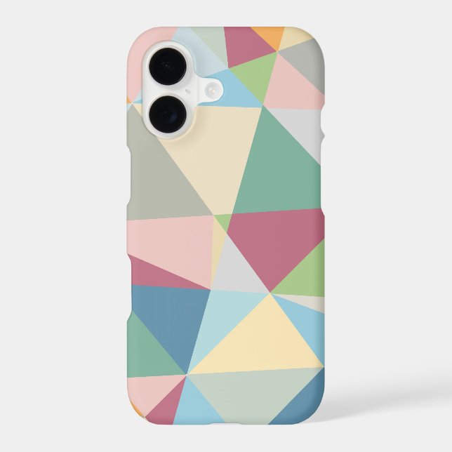 Pastel Colorful Modern Abstract Geometric Pattern Iphone Case (Back)