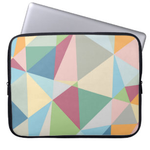 Pastel Colorful Modern Abstract Geometric Pattern Laptop Sleeve