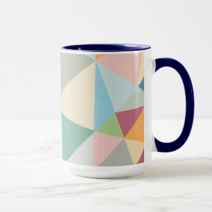 Pastel Colorful Modern Abstract Geometric Pattern Mug