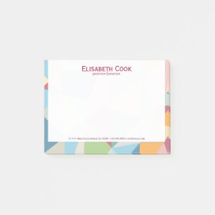 Pastel Colorful Modern Abstract Geometric Pattern Post-it Notes