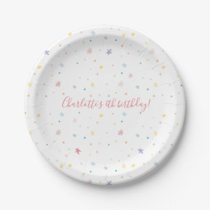 PASTEL COLORFUL PATTERN kids fun whimsical colors Paper Plates