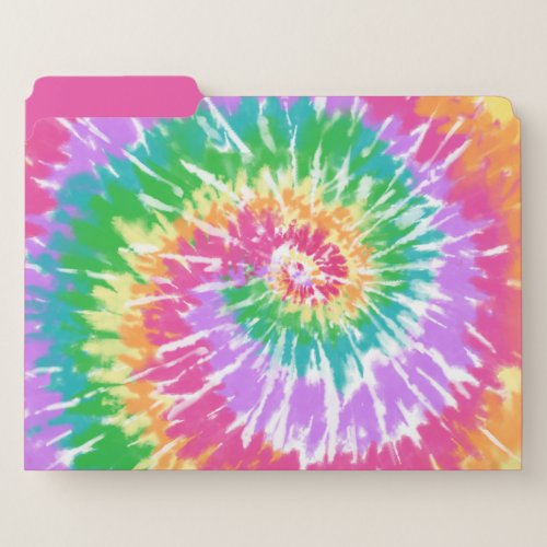 Pastel Colorful Rainbow Abstract Art Tie Dye File Folder