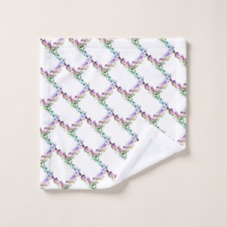 Pastel Colorful Rainbow Flames Floral Diamond