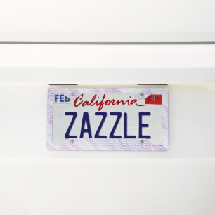 Pastel Colorful Rainbow Mermaid Scales License Plate Frame