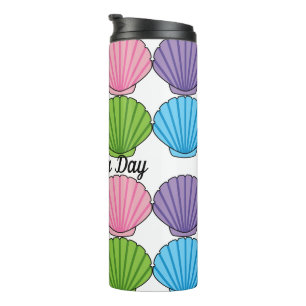 Pastel Colorful Seashell Pack Add Own Text Thermal Tumbler