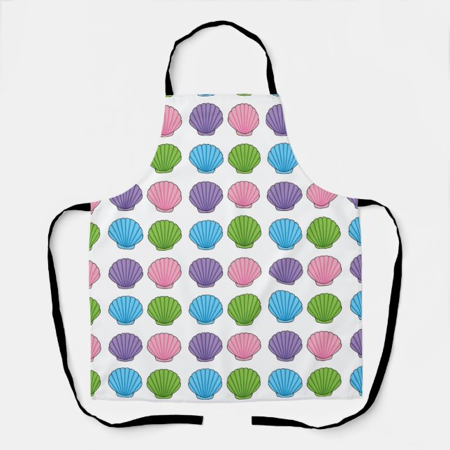 Pastel Colorful Seashell Pack Apron (Front)
