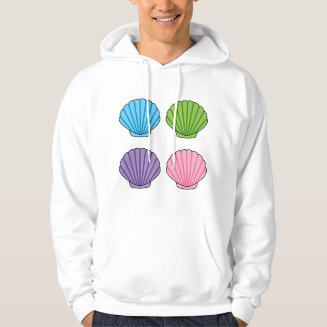Pastel Colorful Seashell Pack Hoodie (Front)