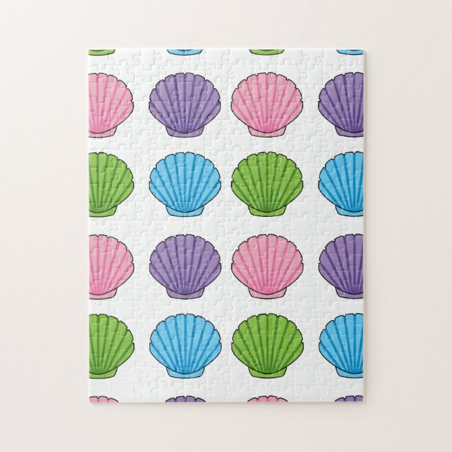 Pastel Colorful Seashell Pack Jigsaw Puzzle (Vertical)