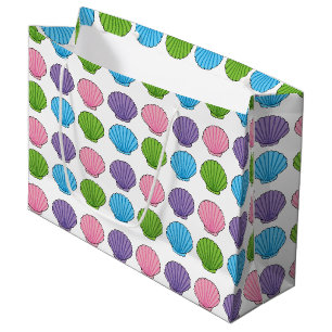 Pastel Colorful Seashell Pack Large Gift Bag