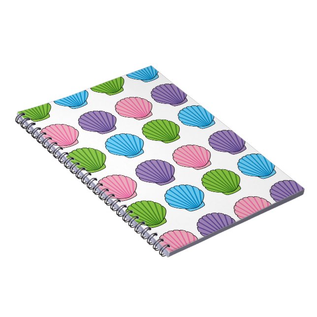 Pastel Colorful Seashell Pack Notebook (Right Side)