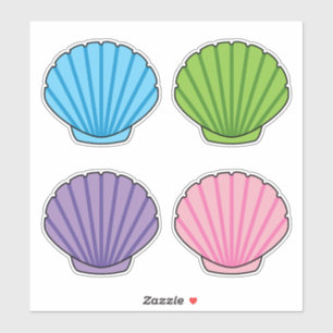 Pastel Colorful Seashell Pack Sticker