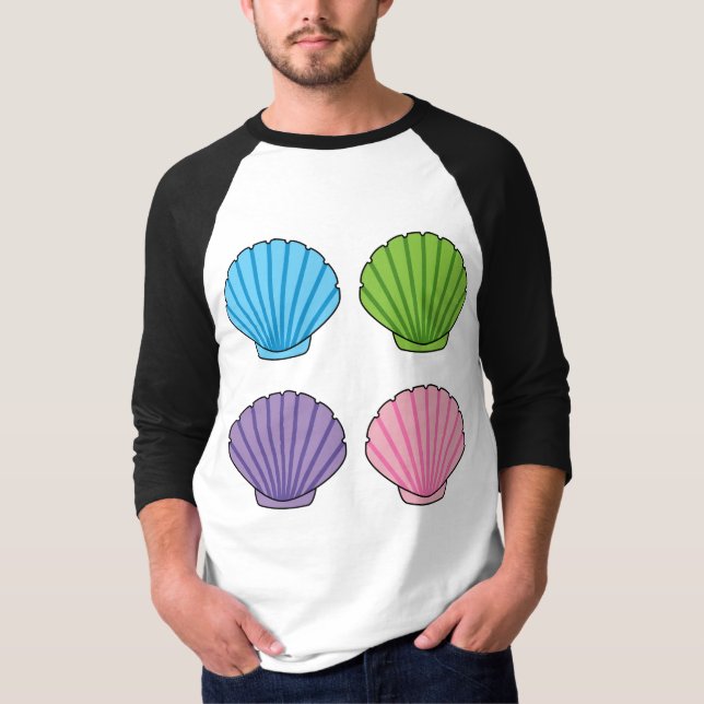 Pastel Colorful Seashell Pack T-Shirt (Front)