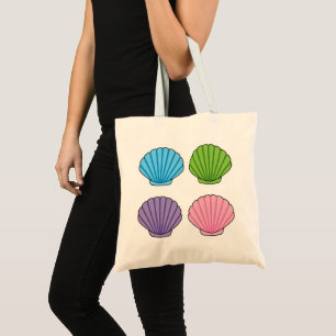 Pastel Colorful Seashell Pack Tote Bag