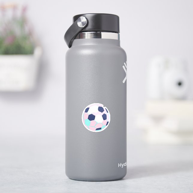 Pastel Colorful Soccerball Sticker (HydroFlask)