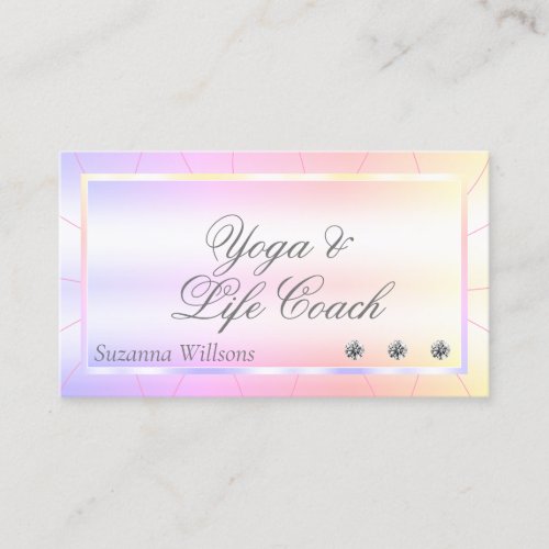 Pastel Colorful with Shimmery Diamonds Multicolor Business Card