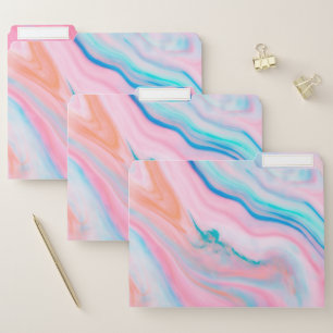 Pastel colors abstract agate background file folder