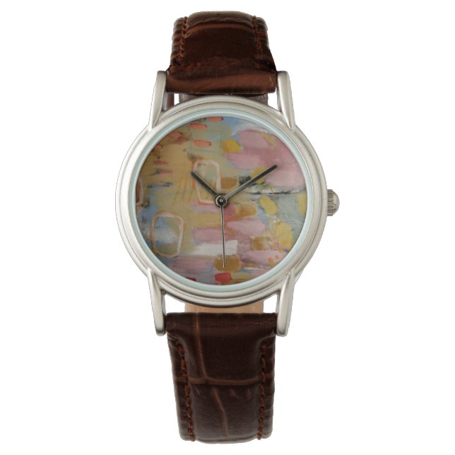 Pastel Colors Abstract Design Watch (Front)