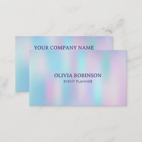 Pastel Colors Abstract Iridescent Background Business Card