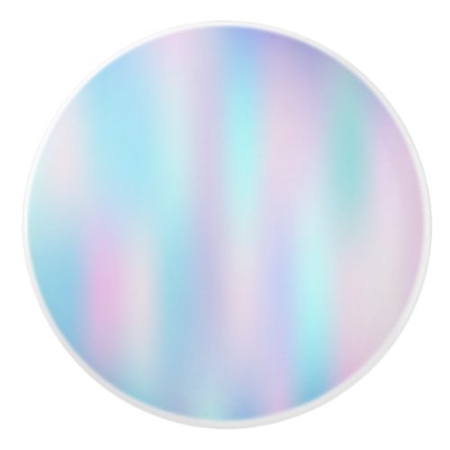 Pastel Colors Abstract Iridescent Background Ceramic Knob