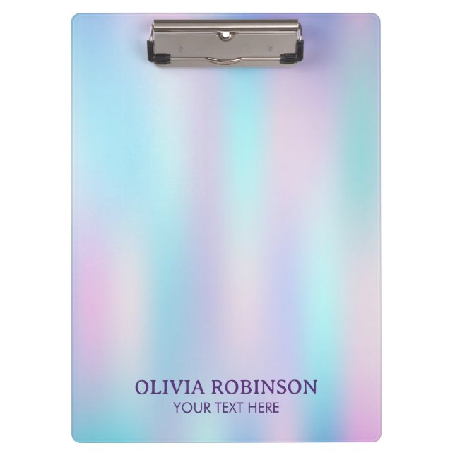 Pastel Colors Abstract Iridescent Background Clipboard (Front)