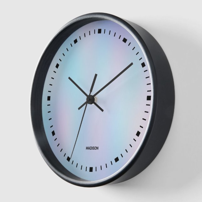 Pastel colors abstract iridescent background clock (Angle)