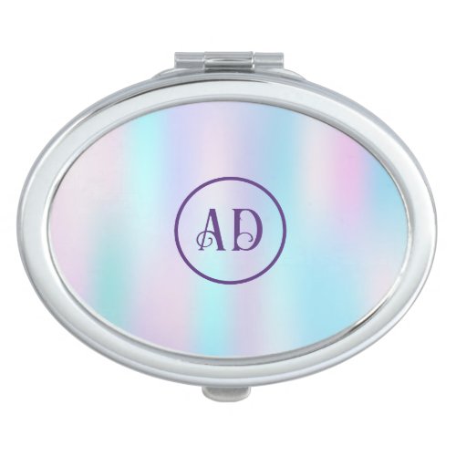 Pastel Colors Abstract Iridescent Background Compact Mirror