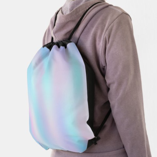 Pastel Colors Abstract Iridescent Background Drawstring Bag
