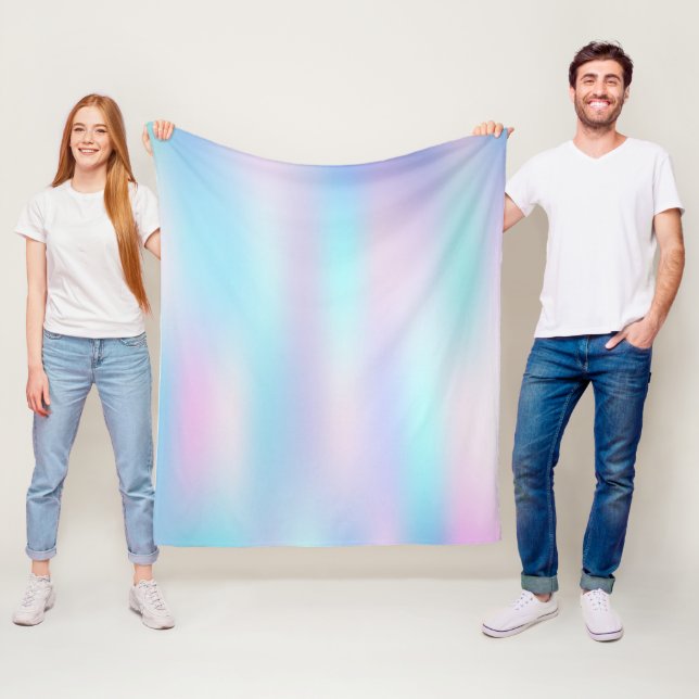 Pastel Colors Abstract Iridescent Background Fleece Blanket (In Situ)