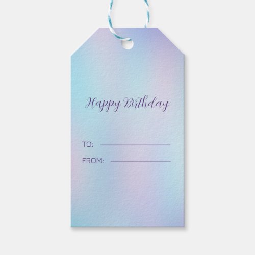 Pastel Colors Abstract Iridescent Background Gift  Gift Tags