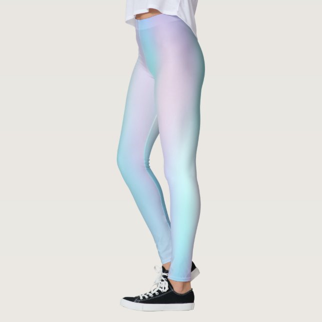 Pastel Colors Abstract Iridescent Background Leggings (Left)